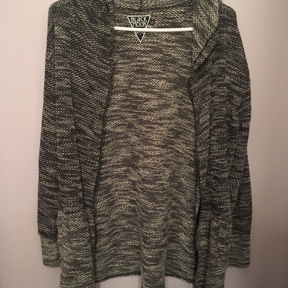 Urban Outfitters Black Moon Long Zip Up Cardigan - Picture 2 of 6